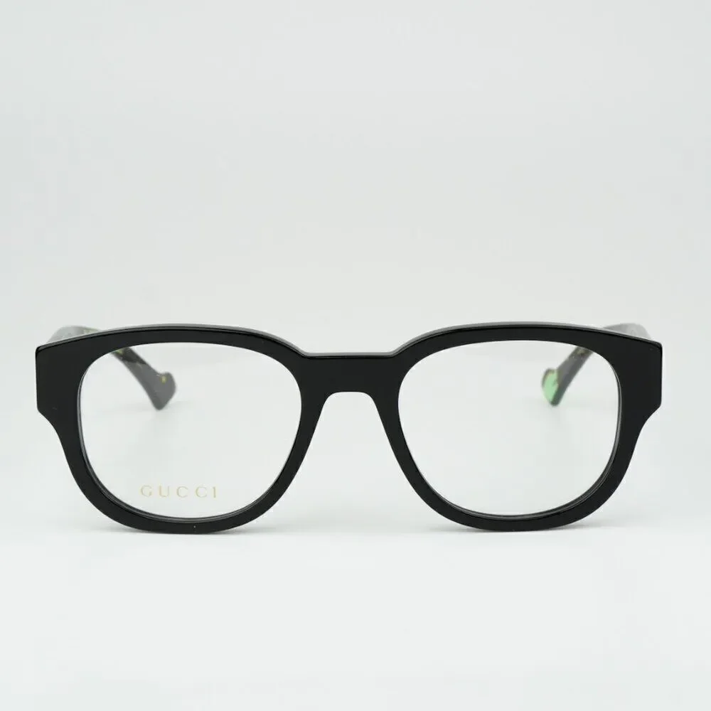 NEW Gucci GG1429O 003 Black Green Havana Square Men Eyeglasses GG 1429O